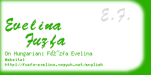 evelina fuzfa business card